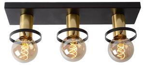 Lucide ANAKA plafoniera 3x E27 nero, oro opaco, ottone 45179/03/30