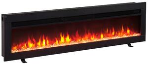 Caminetto elettrico da incasso BALDERIA Agnes 50 – Potenza termica fino a 1800 W, nero