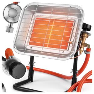 Riscaldatore radiante a gas Gazcamp Portabottiglie radiante MalTec STANDING 4,5kW Sunshine Camping incl. tubo del gas regolatore di pressione del gas