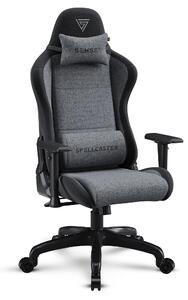 Sense7 Spellcaster FUKU sedia da gioco, poltrona da gioco, sedia da ufficio, sedia da scrivania ergonomica, sedia girevole 120 kg, grigio