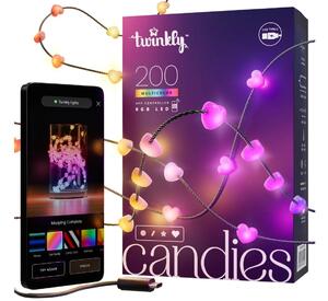 Twinkly TWKH200RGB-G - LED RGB Dimmerabile Catena natalizia 200xLED 14 m USB Wi-Fi