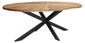 NIO - tavolo ovale in legno massiccio