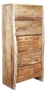 ROUGHT - cassettiera con 5 cassetti in legno