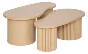 Tavolini di forma asimmetrica SOLEYA, set di 3