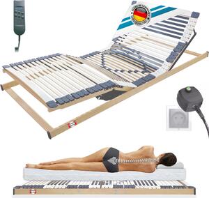 Rete a doghe elettrica 140x200 cm - 44 doghe, 7 zone, abbassamento di emergenza, massimo comfort