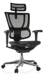 Sedia da ufficio ergonomica con rivestimento in rete, colore nero, portata massima 120 kg