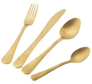 Set 16 posate in acciaio inox 18/10 colorato lucido o satinato 5TH Avenue - Oro satinato