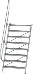 Scala 60° larghezza gradini 1000 mm 8 gradini alluminio nervato
