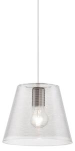 Lampada a sospensione, colore bianco trasparente, 23,5 cm, modello ELINOR