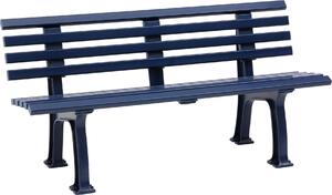 Panchina da giardino in plastica a 3 posti SYLT di BLOME, blu scuro