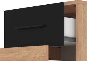 CADDIE - comodino due cassetti moderno minimal in legno cm 42 x 33,2 x 42,1 h