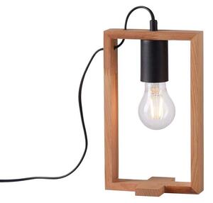 Lampada da tavolo, legno, nero, H 28,5 cm