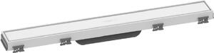 Hansgrohe RainDrain Match - Piatto doccia con griglia in acciaio inox 600, con telaio regolabile in altezza, bianco opaco 56036700