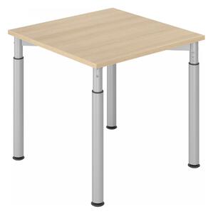 HAMMERBACHER YS08 höhenverstellbarer Schreibtisch eiche quadratisch