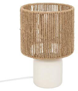 Lampada da tavolo in Vetroceramica KOBY con paralume intrecciato, 24 cm