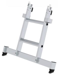 Base della scala puliscivetro a gradini con nivello® traverse 2 gradini