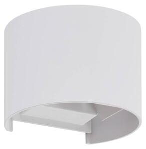 Lindby LED applique da esterno Nivar, rotonda, bianca, metallo, IP54