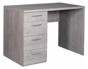 Scrivania da Ufficio 4 Cassetti 109,9x60x75,4 cm in Truciolare Nobilitato Cemento