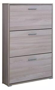Scarpiera Salvaspazio 3 Ante 9 Paia 72,3x18,1x108,3 cm in Truciolare Nobilitato Olmo