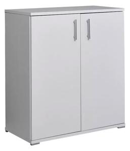 Armadietto Multiuso 2 Ante 72,3x36x81 cm in Truciolare Nobilitato Bianco