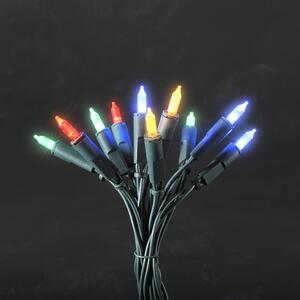 Konstsmide - Catena luminosa LED, 100 diodi colorati, 230V, per uso interno, cavo verde; 6304-500