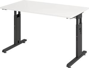 Scrivania VOS612/W/G Piedi a C 120x67cm bianco/grigio