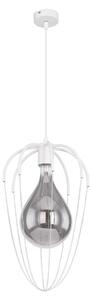 Lampada a sospensione, metallo bianco, cromata, diametro 30 cm