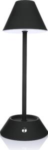 Lampada da tavolo a batteria LED Nordstern con funzione touch - Lampada da tavolo ricaricabile con cavo USB-C - Luce bianca calda dimmerabile 3000K-6000K - 28,5 cm, nera