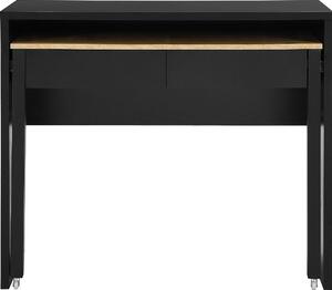 Consolle allungabile con 2 cassetti - Colori nero e legno - LOAVIA