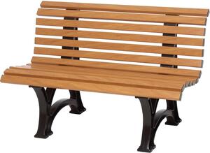 Panchina da giardino Jamaica | 2 posti | aspetto legno | HxLxP 80x120x64cm | plastica resistente agli agenti atmosferici e ai raggi UV | panchina da parco Panchina da esterno Balcone da giardino Terrazza