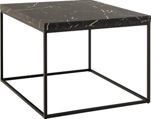 Tavolino da caffè Barossa 60cm decoro in marmo nero