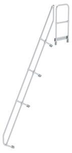 Scala con piattaforma 60° Secondo corrimano per 14 gradini Inclinazione 60°
