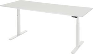 Scrivania adlatus 100 2000x800x650-1300 M top grigio chiaro