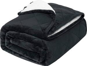 Coperta ponderata double face WOLTU, antistress, antracite, 150x200, 7 kg