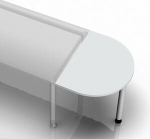 Tavolo da conferenza - Piano (senza gambe) / Piano aggiuntivo, modello Kontor, 80 x 60 cm, grigio