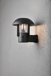 Lampada da parete Konstsmide Heimdal in alluminio laccato nero con vetro trasparente