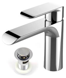 Solidchoice - Miscelatore per lavabo in cromo di alta qualità con tappo di scarico