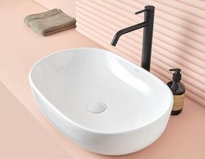 Lavabo da appoggio CHIURE 60 x 42 x 14,5h cm con valvola a stelo "ClickClack", bianco