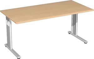Geramöbel Scrivania Lisbona, 1600x800x720 mm, faggio/argento