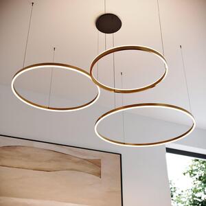 S.luce Ring 80 LED luce a sospensione diretta o indiretta 5m nero rotondo