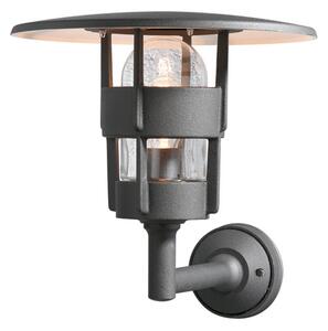 Applique Konstsmide Freja in alluminio laccato nero con vetro trasparente