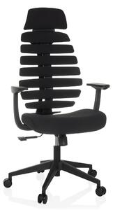 Sedia da ufficio ERGO LINE ECO, rivestita in tessuto, regolabile in altezza, ergonomica, colore nero