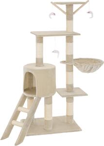 Tectake® Dominik tiragraffi 144 cm con scale, 3 topi da gioco e protezione antiribaltamento