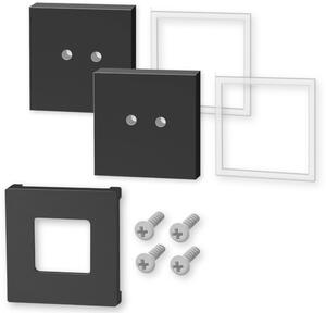 ZACK CARVO Supporto per soffione doccia Supporto a parete per incollaggio 4,2x4,2x0,4 cm 2 pezzi