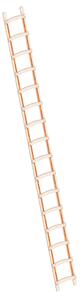 Layher 1046 Scala da carpentiere in legno a 16 pioli