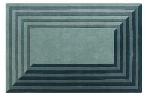 Tappeto taftato 100% lana 160 x 230 cm Blu anatra 2000g/m² - SILENE