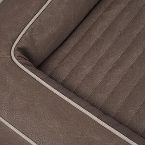 Cuccia ortopedica per cani Knuffelwuff in Pelle finta trapuntata al laser Montego 105 x 80 cm marrone-grigio