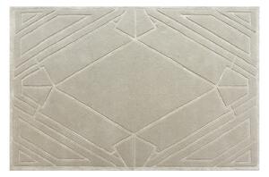 Tappeto taftato in rilievo in lana e viscosa 160 x 230 cm Beige 2500g/m² - OSMERA