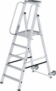 Scala a piattaforma per sanitari MUNK con vassoio portaoggetti - per lavorare direttamente sopra il WC 5 gradini
