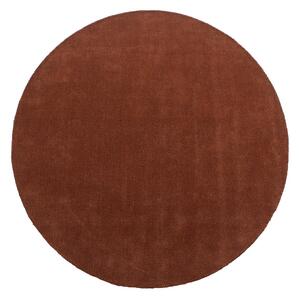 Tappeto rotondo 100% lana tessuto a mano D. 200 cm Terracotta 1800g/m² - SELINA
